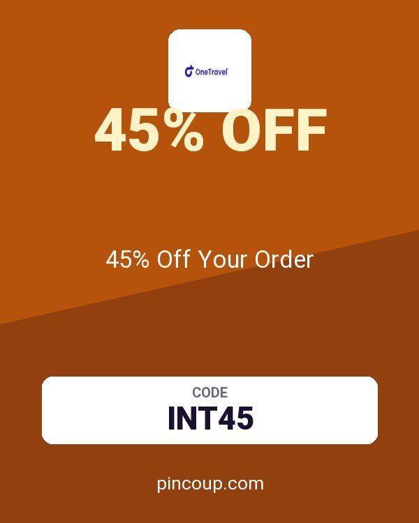 OneTravel.com coupon: 45% Off Your Order