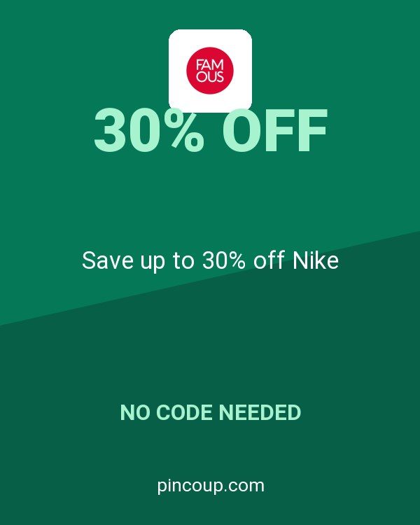 Famous Footwear coupon: Save up to 30% off Nike