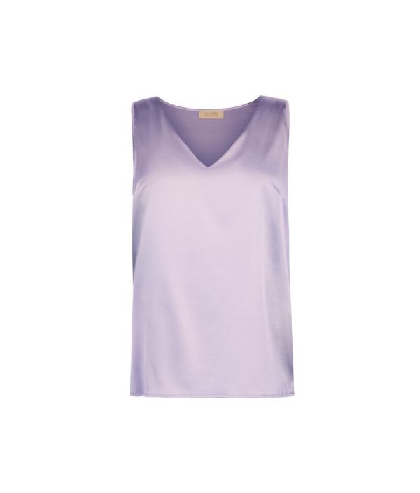 Falconeri Silk V-Neck Tank Top Woman Provence Size XS