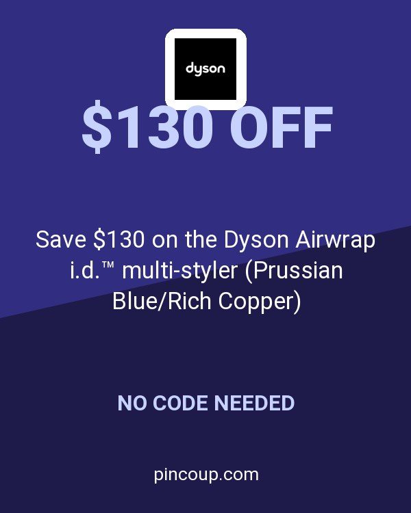 Save $130 on the Dyson Airwrap i.d.™ multi-styler (Prussian Blue/Rich Copper)