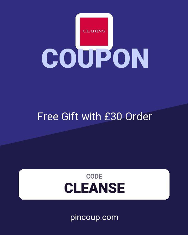 Clarins coupon: Free Gift with £30 Order