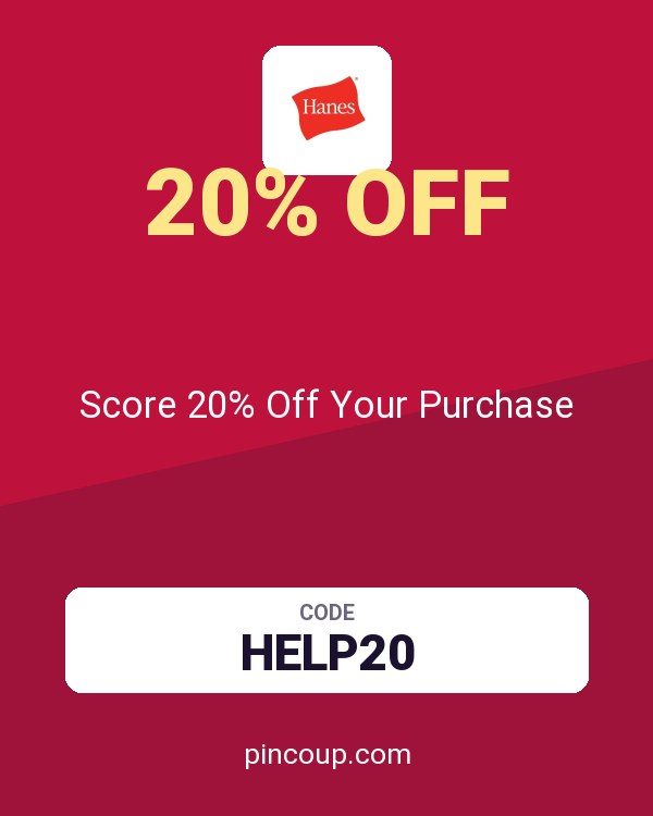 Hanes.com coupon: Score 20% Off Your Purchase