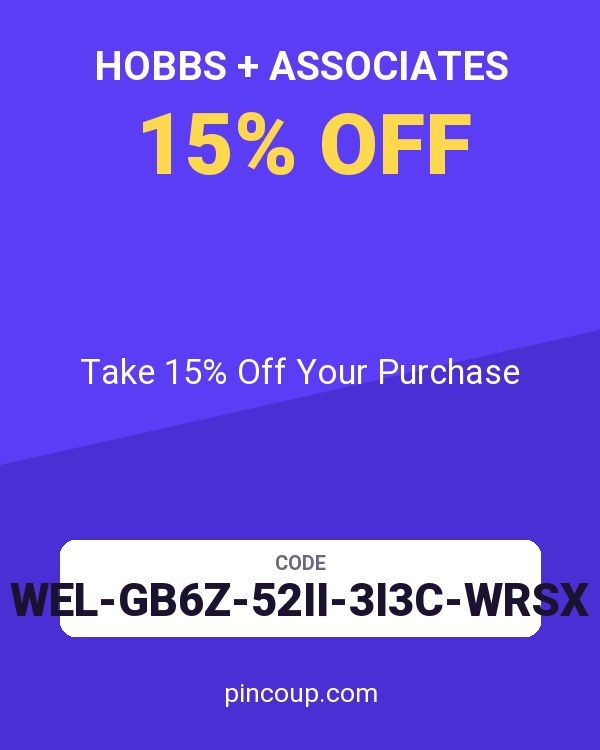 Hobbs + Associates coupon: Take 15% Off Your Purchase