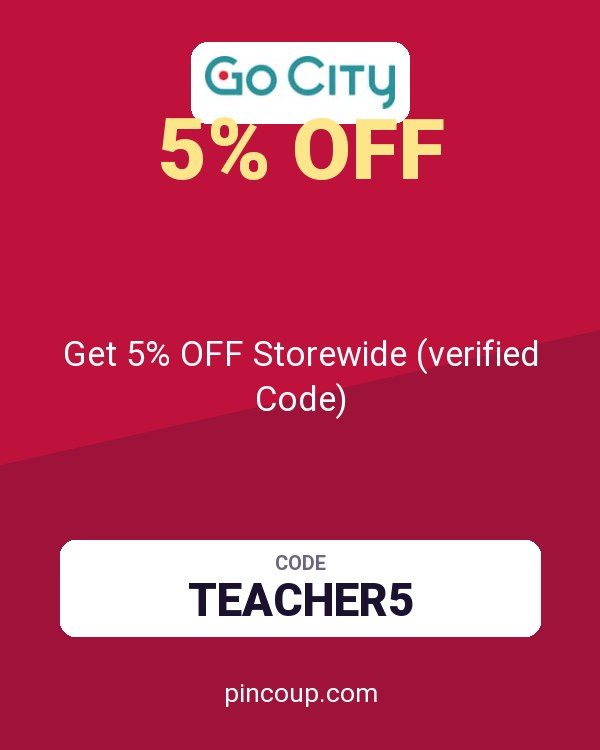 Go City® coupon: Get 5% OFF Storewide (verified Code)
