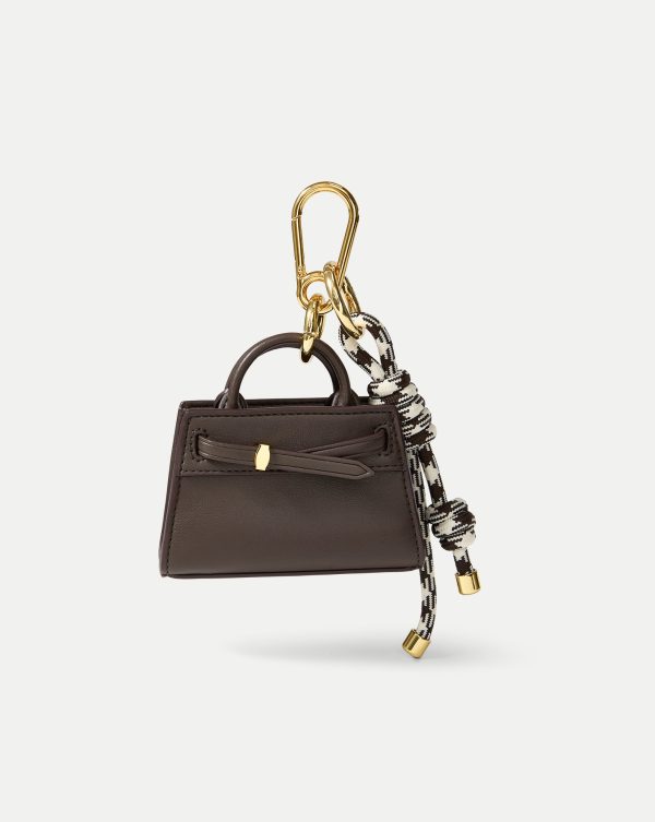 Veronica Beard Dash Bag Charm Espresso Multi