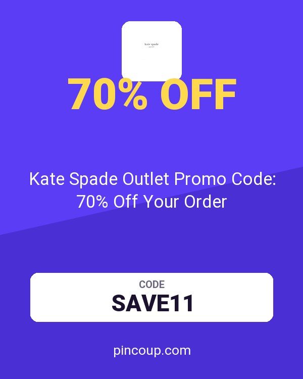 Kate Spade Outlet Promo Code: 70% Off Your Order