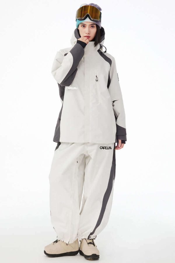 Flash Unisex Snowboard Jacket, Pure White / M at Capelin Crew Ski, Snowboard & Outdoor Gear