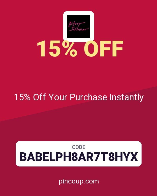 Betsey Johnson coupon: 15% Off Your Purchase Instantly