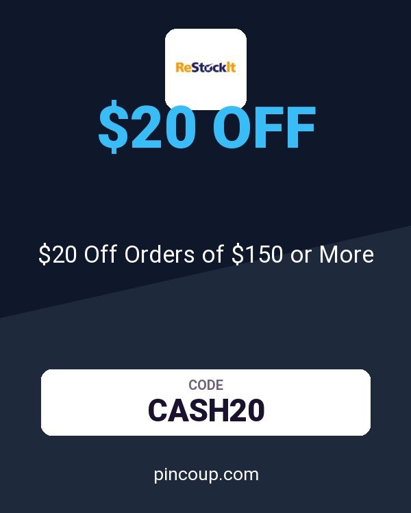 ReStockIt.com coupon: $20 Off Orders of $150 or More