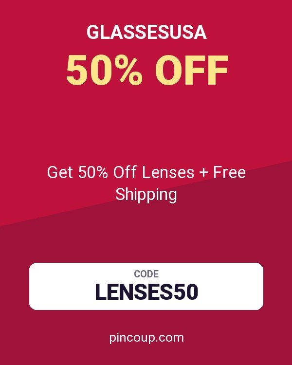 GlassesUSA coupon: Get 50% Off Lenses + Free Shipping