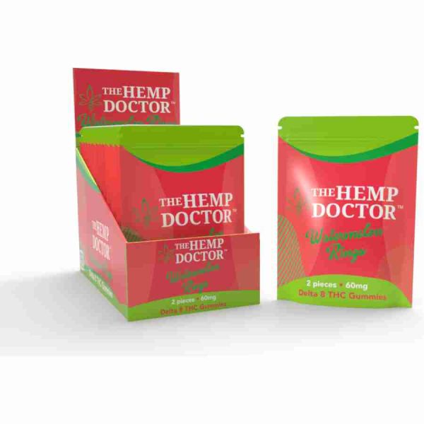 Hemp Doctor Watermelon Rings 60mg Gummies (2pc) at D8 Super Store