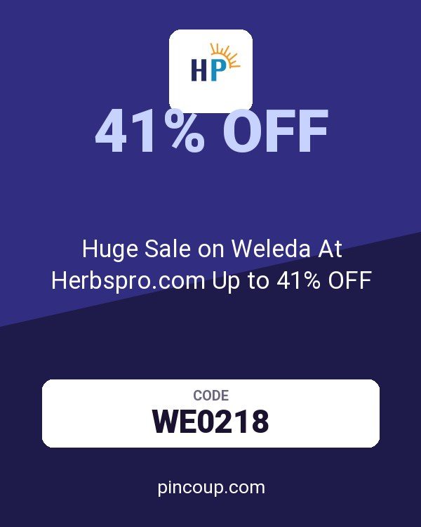 Huge Sale on Weleda At Herbspro.com Up to 41% OFF