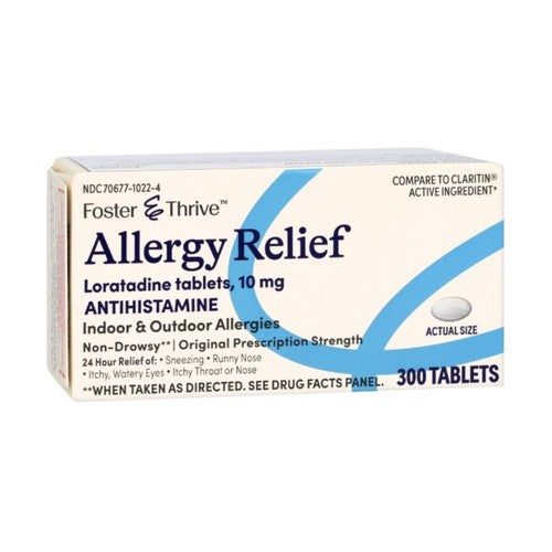 Foster And Thrive, Allergy Relief Loratadine, 10 Mg, 300 Tabs at Herbspro