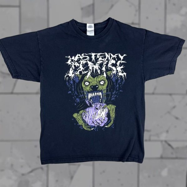 Hasten My Demise Band Tee Mens Large T Shirt Black Graphic Print Metal Wolf Sheep Gildan Shirt, Men's at Grailed