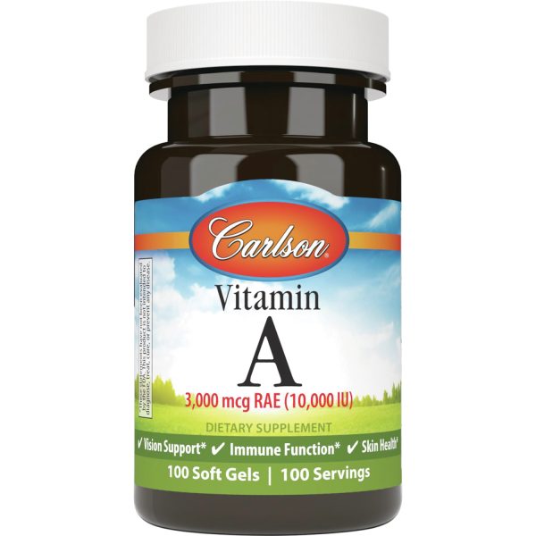 Carlson Vitamin A | 10000 Iu | 100 Soft Gels at Swanson Health Products