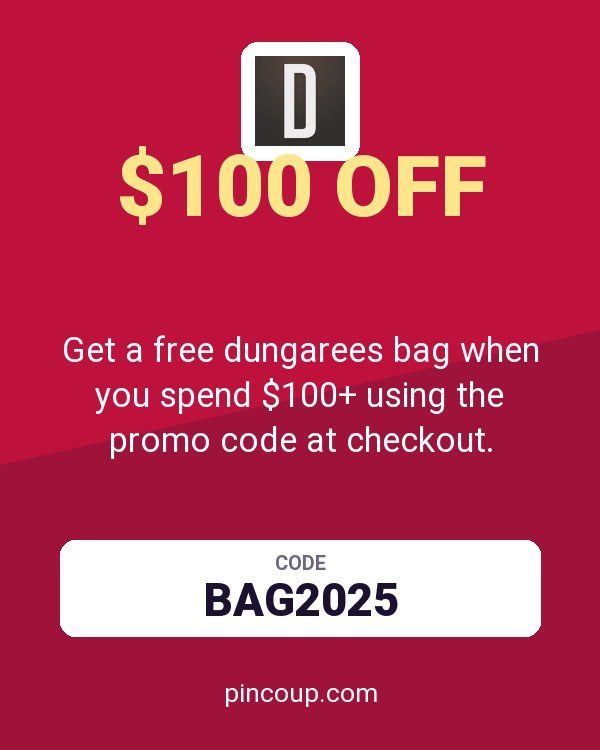 Get a free dungarees bag when you spend $100+ using the promo code at checkout.
