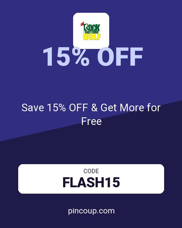 Rock Bottom Golf coupon: Save 15% OFF & Get More for Free