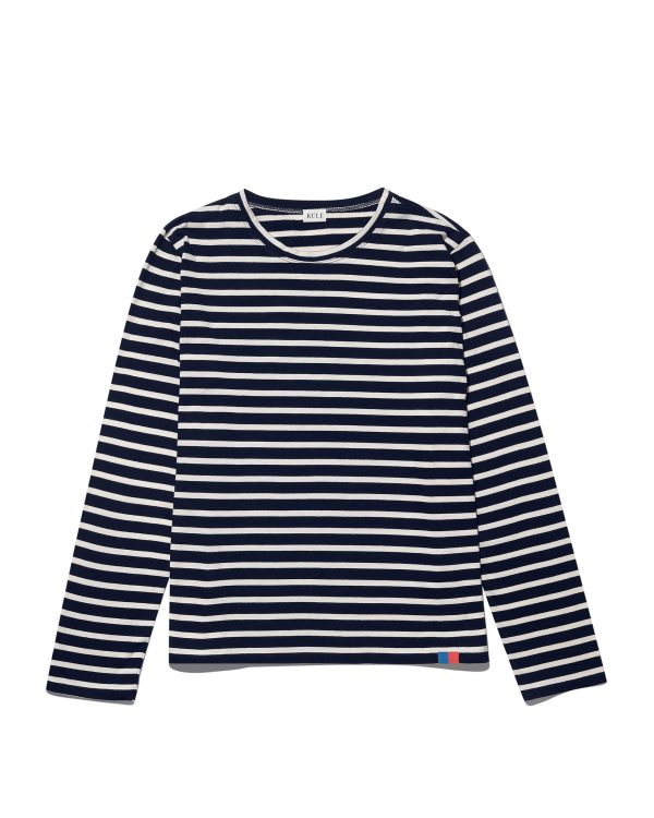 The Striped Modern Long - Navy/Cream at Kule