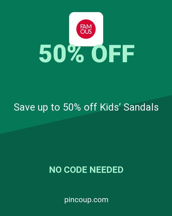 Famous Footwear coupon: Save up to 50% off Kids’ Sandals