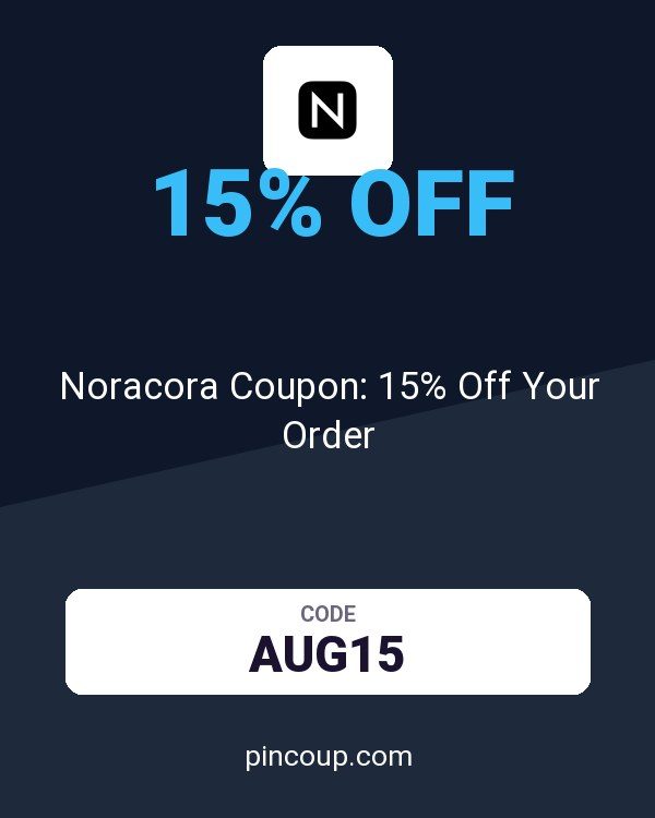 Noracora Coupon: 15% Off Your Order