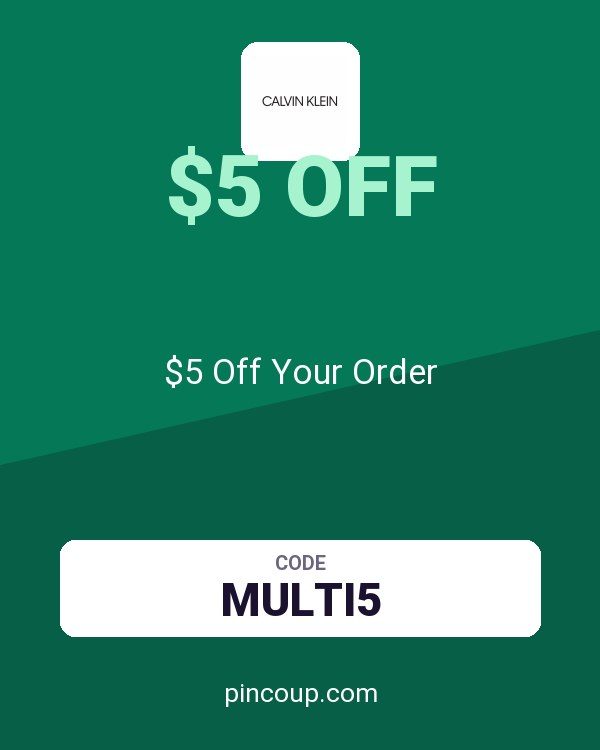 Calvin Klein coupon: $5 Off Your Order