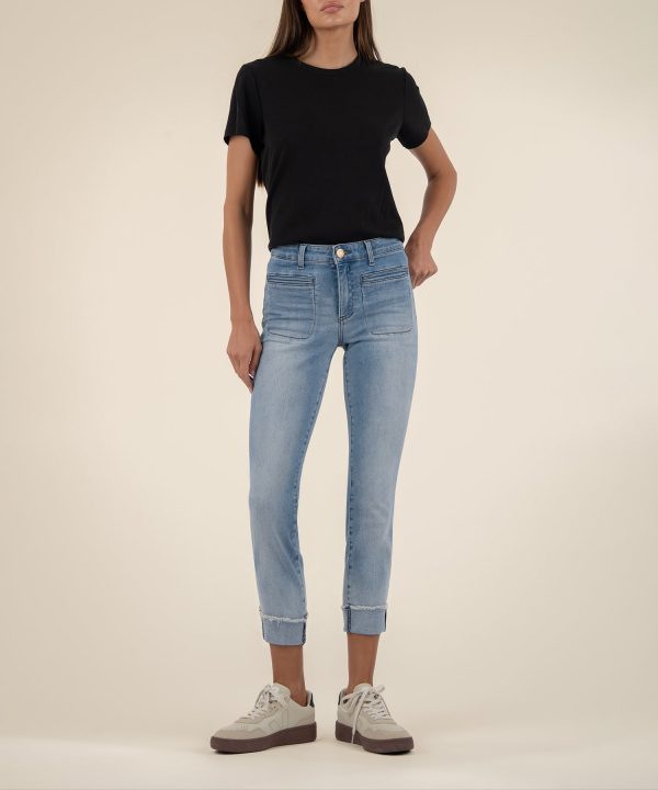 Amy Crop Straight Leg, Petite in Valor Wash at Kut from the Kloth