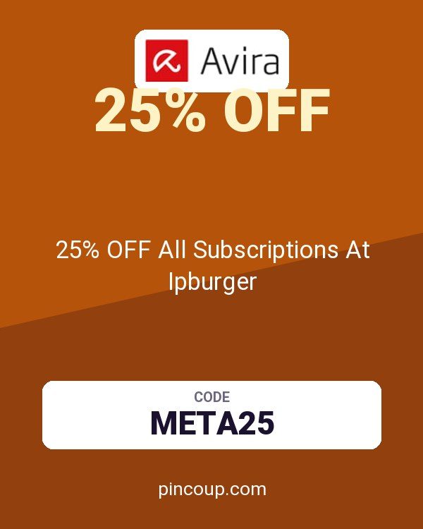 Avira coupon: 25% OFF All Subscriptions At Ipburger