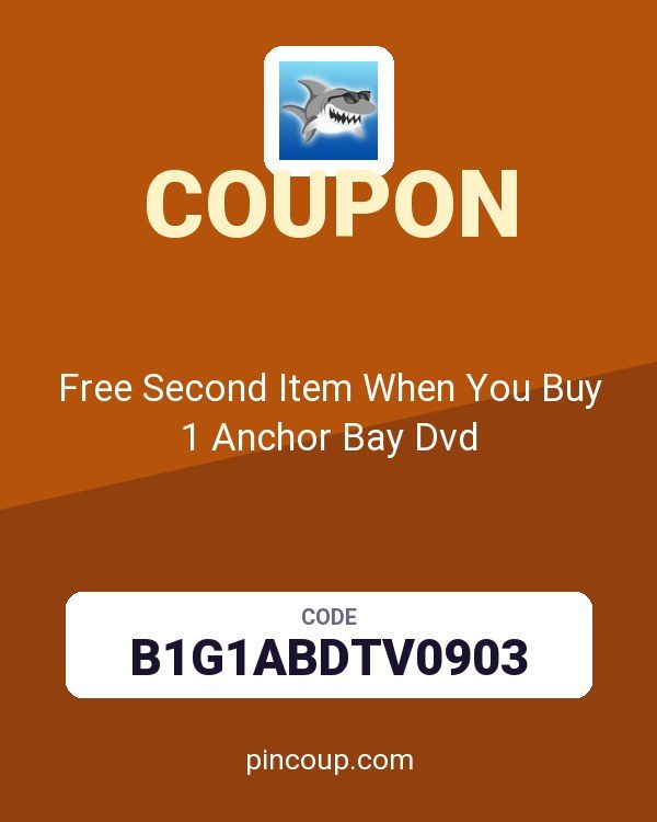 Deep Discount coupon: Free Second Item When You Buy 1 Anchor Bay Dvd