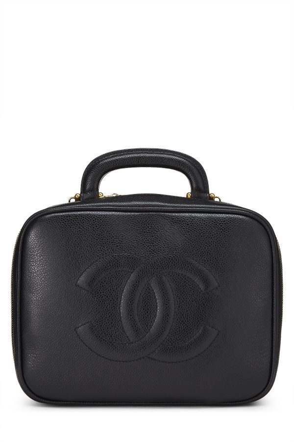 Women's Chanel Black Caviar Lunch Box Vanity in Black at What Goes Around Comes Around