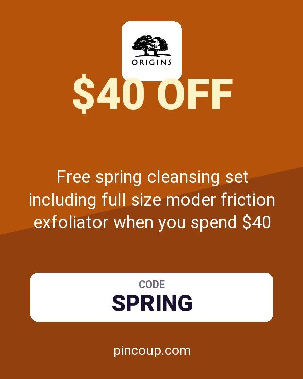 Origins Online coupon: Free spring cleansing set including full size moder friction exfoliator when you spend $40