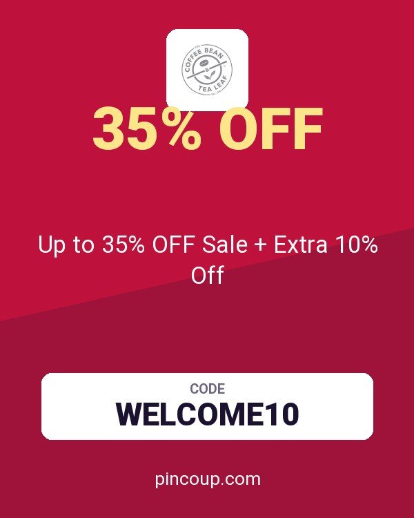 Coffee Bean & Tea Leaf coupon: Up to 35% OFF Sale + Extra 10% Off