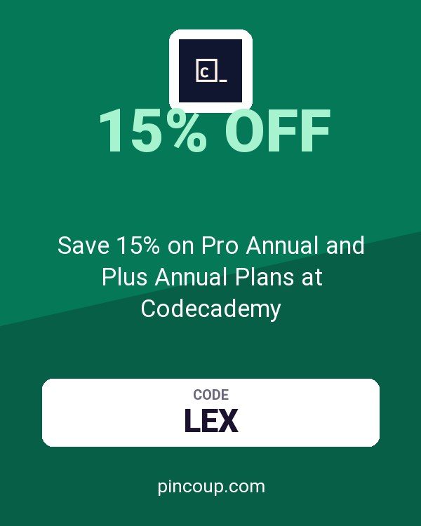 Save 15% on Pro Annual and Plus Annual Plans at Codecademy