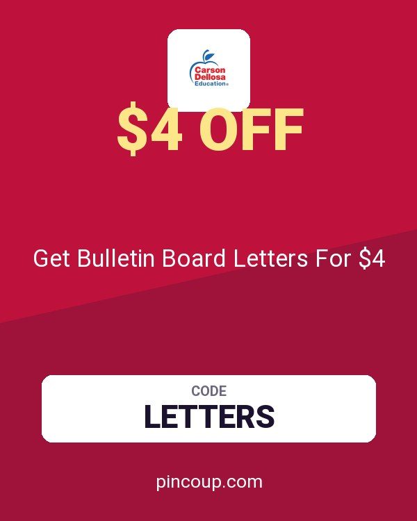 Carson Dellosa coupon: Get Bulletin Board Letters For $4