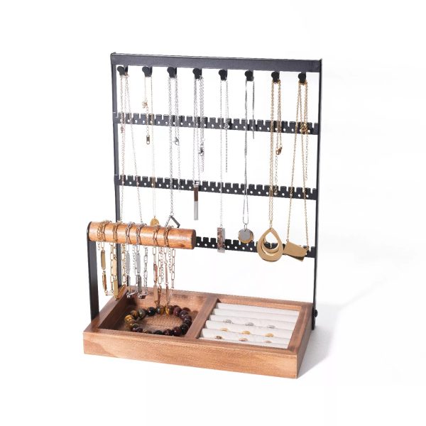Black 5-Tier Jewelry Display with Ring Tray at xTool