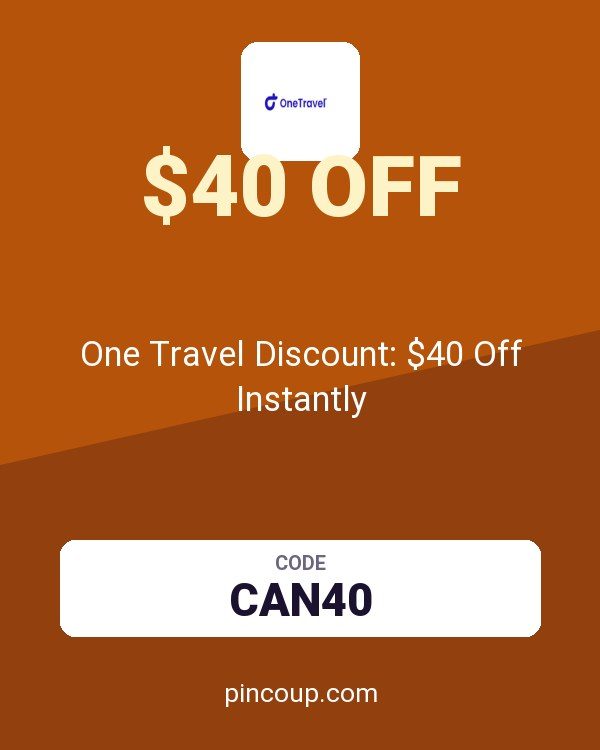 OneTravel.com coupon: One Travel Discount: $40 Off Instantly