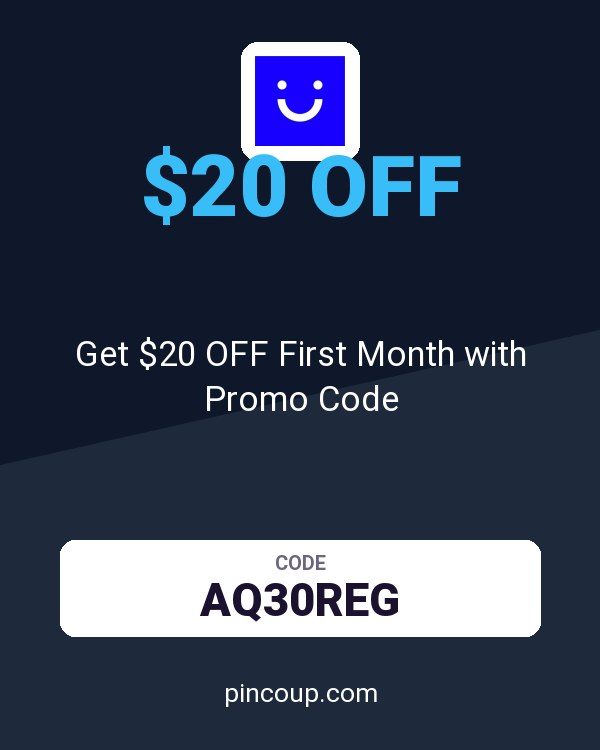Visible coupon: Get $20 OFF First Month with Promo Code