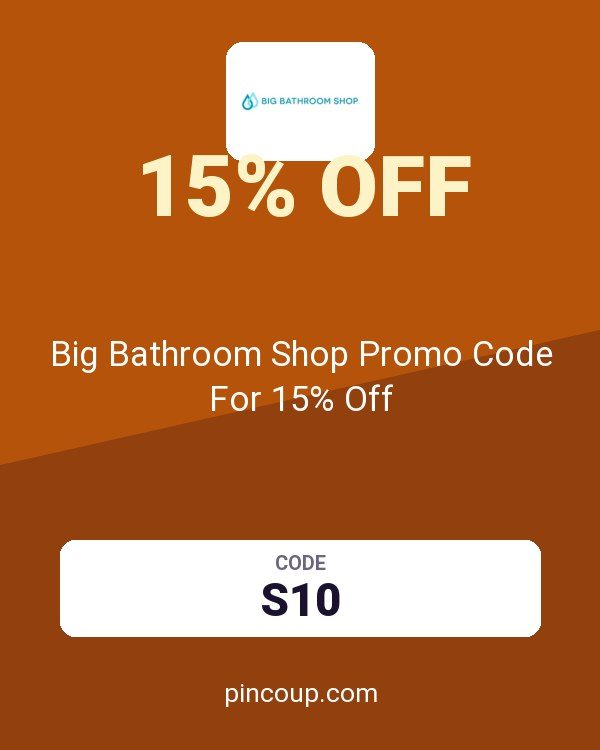 Big Bathroom Shop Promo Code For 15% Off
