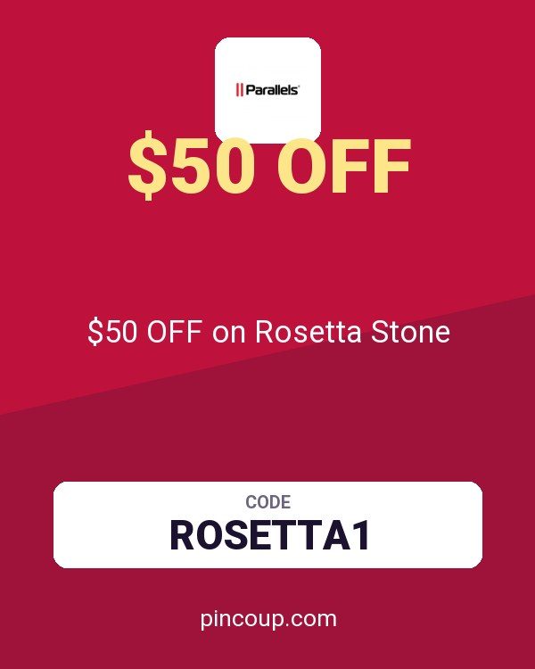 Parallels | Mac & Windows Virtualization coupon: $50 OFF on Rosetta Stone