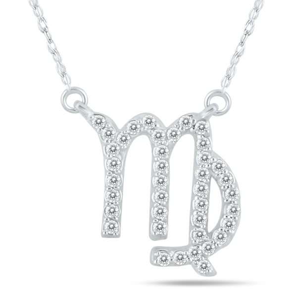 1/3 Carat TW Diamond Virgo Zodiac Pendant 10K White Gold at Szul.com
