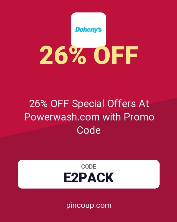 Doheny's LLC coupon: 26% OFF Special Offers At Powerwash.com with Promo Code