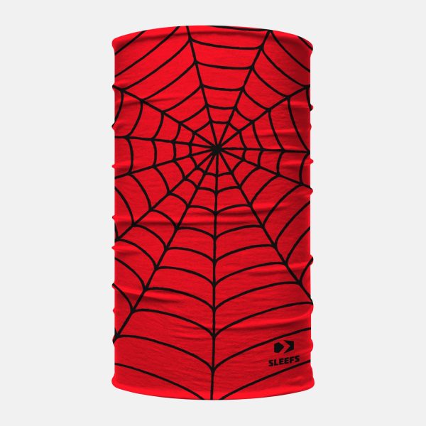 Red Web Pattern Neck Gaiter at SLEEFS