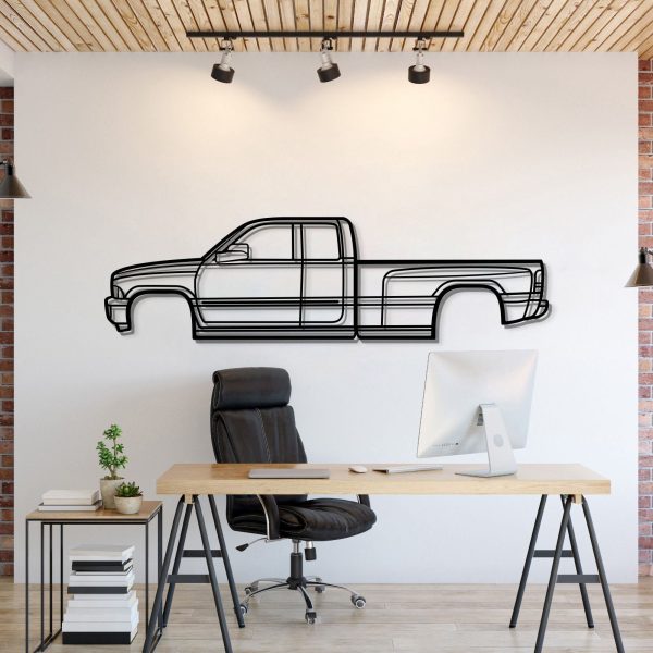 2002 Ram 3500 Metal Car Wall Art - MT0302 - 47" - 120 cm at Modello Turbo LLC