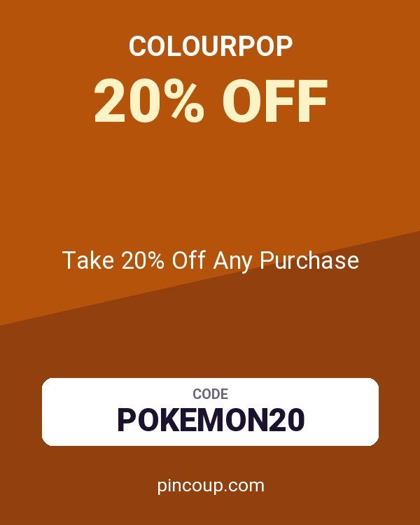 Colourpop coupon: Take 20% Off Any Purchase