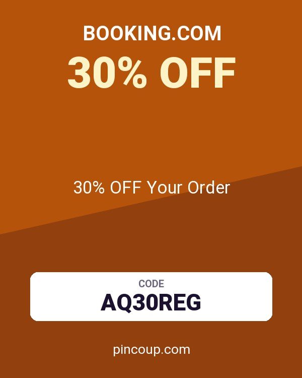 Booking.com coupon: 30% OFF Your Order