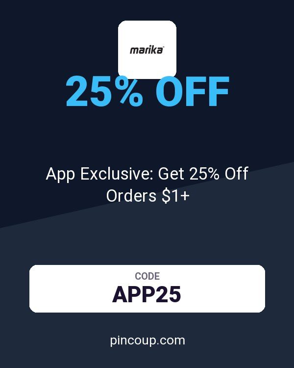 Marika coupon: App Exclusive: Get 25% Off Orders $1+