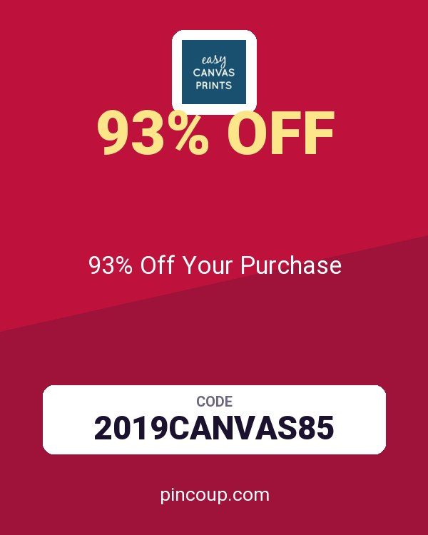 Easy Canvas Prints coupon: 93% Off Your Purchase