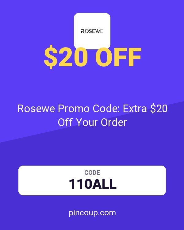 Modlily coupon: Rosewe Promo Code: Extra $20 Off Your Order