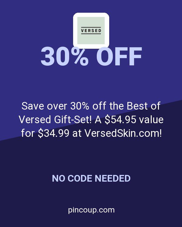 Save over 30% off the Best of Versed Gift-Set! A $54.95 value for $34.99 at VersedSkin.com!