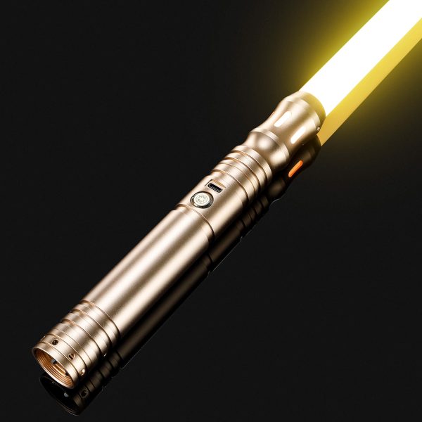 LIGHTSABER® Professional Heavy Dueling Combat Saber - RGB-36'' Blade / Gold at lightsaber.com