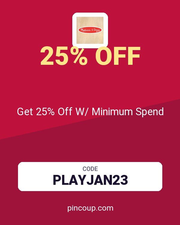 Melissa and Doug coupon: Get 25% Off W/ Minimum Spend